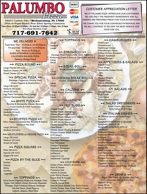 palumbo's pizza stroudsburg|palumbo's menu.